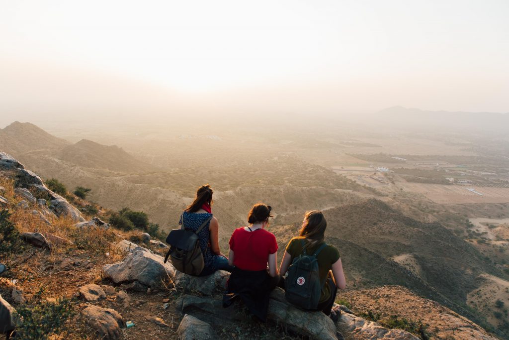 'Sunset on top Pushkar Mountain'- The best way to travel India: solo or group tour