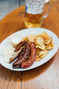 Best German Christmas Market Food | Plate of Wurst