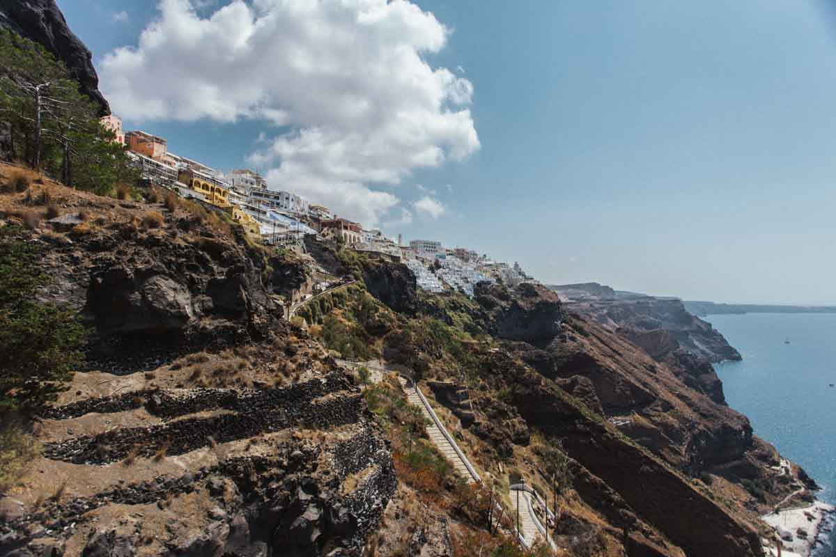 Unique things to do in Santorini- Fira trail