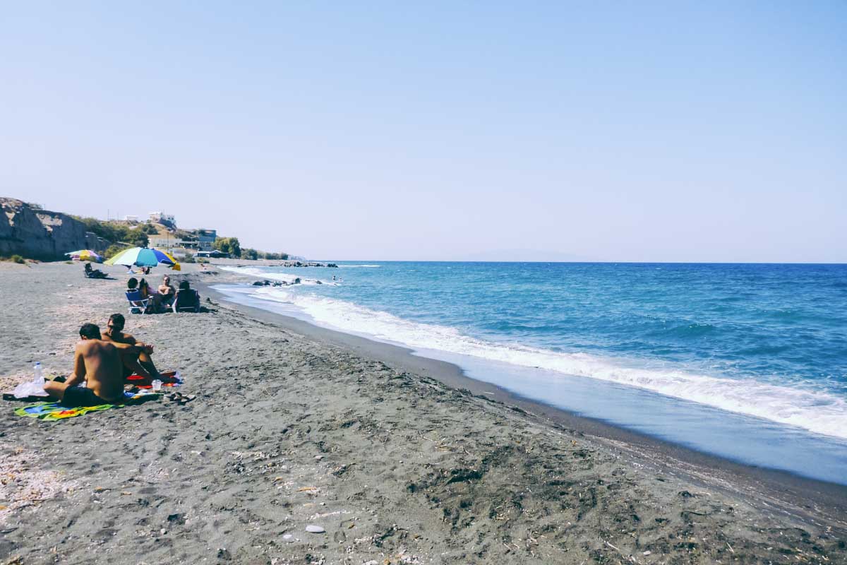 Unique things to do in Santorini- black sand beaches