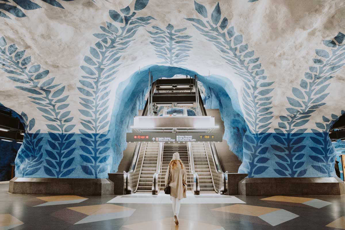 Things to do in Stockholm in Winter; Subway Station Art